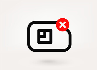 Aufkleber - Speech cloud pictogram with copy space and ban mark. 3d vector icon