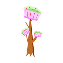 Wall Mural - Flat Candy Tree