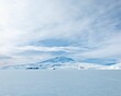 Beautiful shot of Mount Erebus in Antarctica