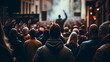 © Art.disini - Unrecognizable crowds cheering or demonstrating with Generative AI.