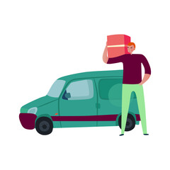 Sticker - Delivery Service Illustration