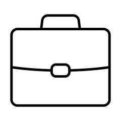 Wall Mural - briefcase icon. business bag icon. suitcase, portfolio symbol, linear style pictogram isolated on wh