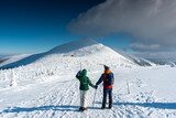 Fototapeta Łazienka - Widok z Śnieżkę, najwyższy szczyt Karkonoszy
