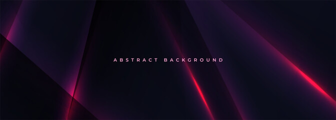 Black wide vector technology abstract background with glowing red light lines. Modern futuristic design technology background. Vector illustration