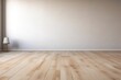 © YandiDesigns - Blank room white wall and wooden floor background with Generative AI