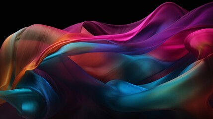 Vibrant Oceanic Embrace as a tidal swirl of brilliant hues cascading over the horizon in a magnificent wave of color Generated by AI
