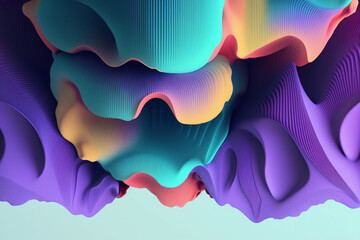 Wall Mural - Abstract Colorful shape Generative AI