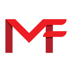 Canvas Print - MF letter logo