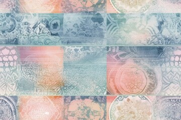 Poster - vibrant and diverse patterned background in multiple colors. Generative AI