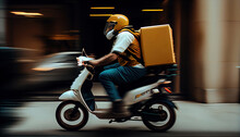 Couriers Carry Out Orders For The Delivery Of Goods