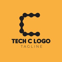 Tech C Logo, C Tech Logo, C Logo, Tech Logo, Black Logo