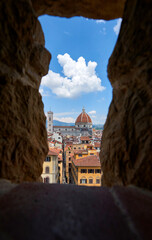 Wall Mural - Aerial view on the historical center of Florence, Italy