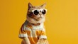 © Ян Заболотний - A Cat With Sunglasses Going to a photo shoot. Generative AI