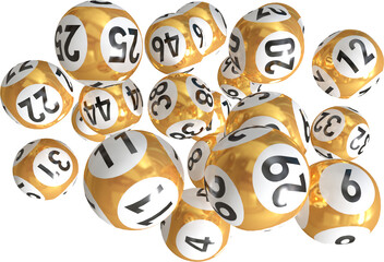 Sticker - Lottery balls with numbers