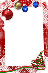 Wall Mural - Christmas themed frame with decoration