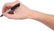 Hand holfing black felt tip pen