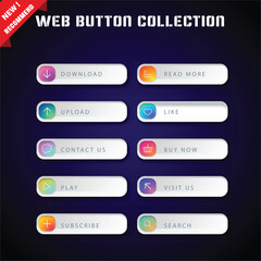 Wall Mural - gradient call to action button pack
