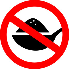 Sticker - No sugar or salt forbidden vector sign