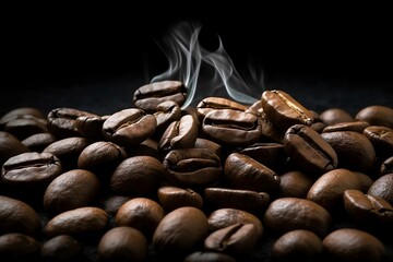 Poster - Coffee Bean Background: Abstract Pattern and Wallpaper