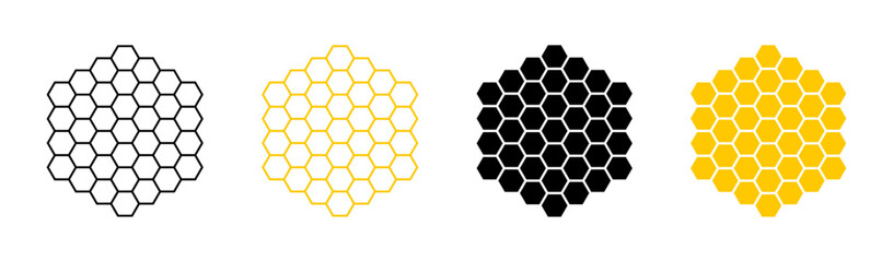 Wall Mural - Bee honeycomb set