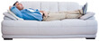 © vectorfusionart - Side view of man resting on sofa