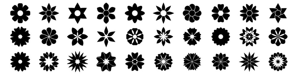 Wall Mural - flower icon. flower vector set. vector illustration