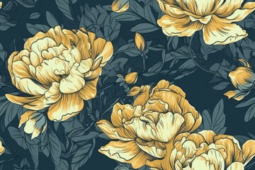 Canvas Print - colorful flower wall decoration. Generative AI