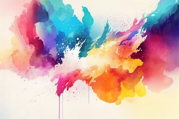 Abstract colorful watercolor background,Generative AI