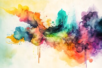 Abstract colorful watercolor background,Generative AI