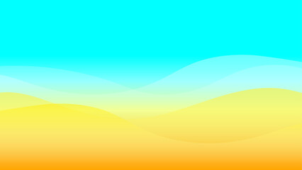 Wall Mural - Abstract beach background for design, gradient with summer colors and waves