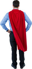 Wall Mural - Businessman wearing red cape