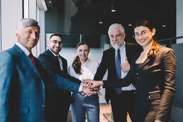 Wall Mural - Group of diverse colleagues standing together in office