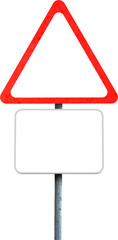 Poster - Road sign with blank placard