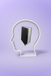 © ADDICTIVE STOCK - Human head with book on purple backdrop