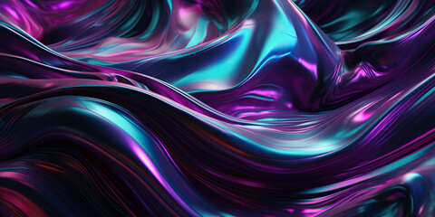 3d rendering, abstract ultraviolet background, holographic foil, iridescent texture, fashion fabric,