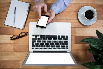 Poster - Businesswoman using mobile phone