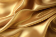 © BussarinK - Gold colored silk satin background, texture, fabric, textile, material. Generative AI