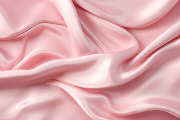Pale Pink colored silk satin background, texture, fabric, textile, material. Generative AI