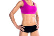© vectorfusionart - Female bodybuilder posing with hands on hips mid section