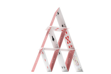 Poster - Digital image of card tower