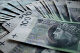 Fototapeta  - 100 złotych polish zloty banknotes