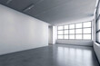 © Creative Division - Empty modern office space with a spotless and polished white interior., Generative AI