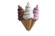 3D Composite image of  ice creams