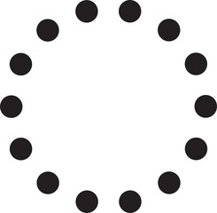 Canvas Print - Illustration of dots making circle shape