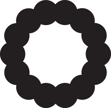 Digital composite image of dots making circle shape