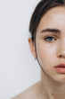 © Ananass - stylish portrait of a young 15-year-old model girl with natural light in a spacious photo studio