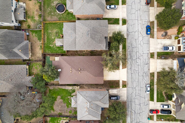 an aerial view of a neighborhood