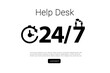 © vectorfusionart - Help desk text with icons and numbers