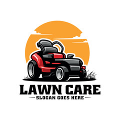 Wall Mural - Lawn mower illustration logo vector