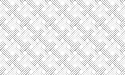 Wall Mural - a grey basket weave seamless pattern consisting of 3 stripes with alternating angles. vector backgro